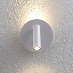 Lucande LED-væglampe Magya, hvid 2 lyskilder. rund