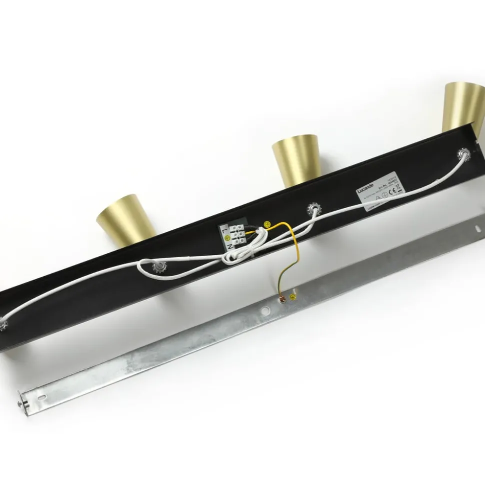 Lucande loftlampe Angelina, 4 lyskilder, messing/guld