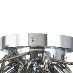 Lucande loftlampe Diborah, røggrå, glas, Ø 50 cm, G9