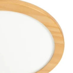 Lucande loftlampe Joren, Ø 38 cm, træ, CCT, fjernbetjening