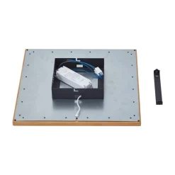 Lucande loftlampe Joren, 42 cm, træ, CCT, fjernbetjening