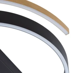 Lucande loftlampe Natsuma, sort/guld, metal, Ø 50 cm