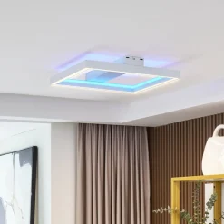 Lucande Smart LED-loftslampe Tjado, 50 cm, hvid, RGBW