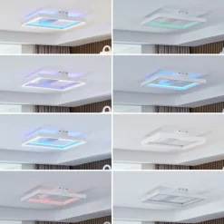 Lucande Smart LED-loftslampe Tjado, 50 cm, hvid, RGBW