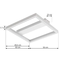 Lucande Smart LED-loftslampe Tjado, 50 cm, hvid, RGBW