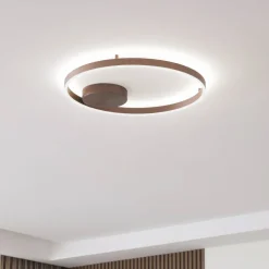 Lucande Smart LED-loftslampe Moise, kaffe, CCT, Tuya