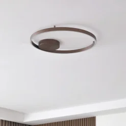 Lucande Smart LED-loftslampe Moise, kaffe, CCT, Tuya