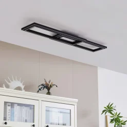 Lucande Smart LED-loftslampe Tjado 115 cm sort RGB CCT