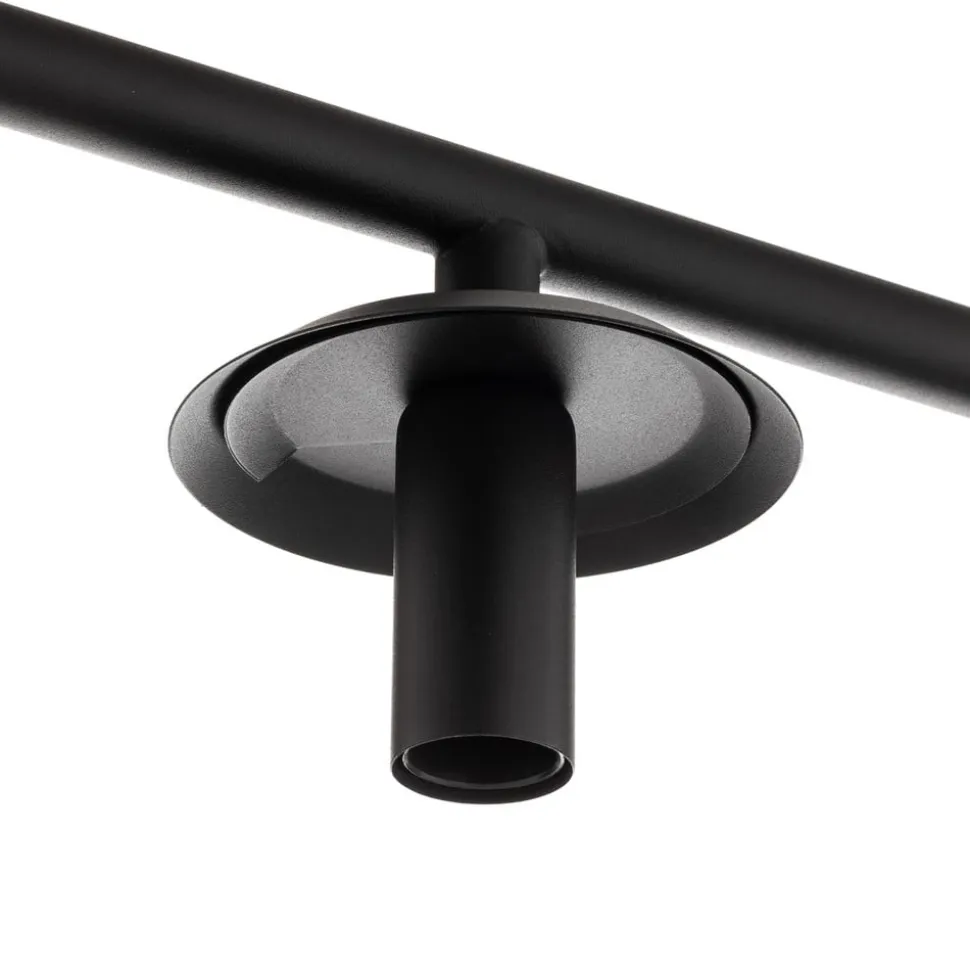 Lucande Sotiana hængelampe, 5 glaskugler, sort