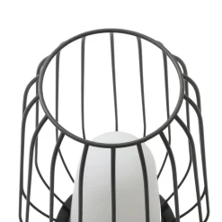 Lucande terrasselampe Chandan, 32,1 cm, sort, aluminium