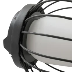 Lucande terrasselampe Chandan, 32,1 cm, sort, aluminium