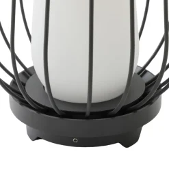 Lucande terrasselampe Chandan, 32,1 cm, sort, aluminium