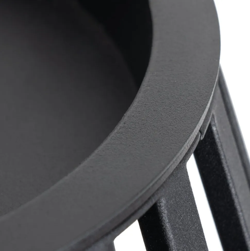 Lucande terrasselampe Marrin, sort, metal, Ø 46cm