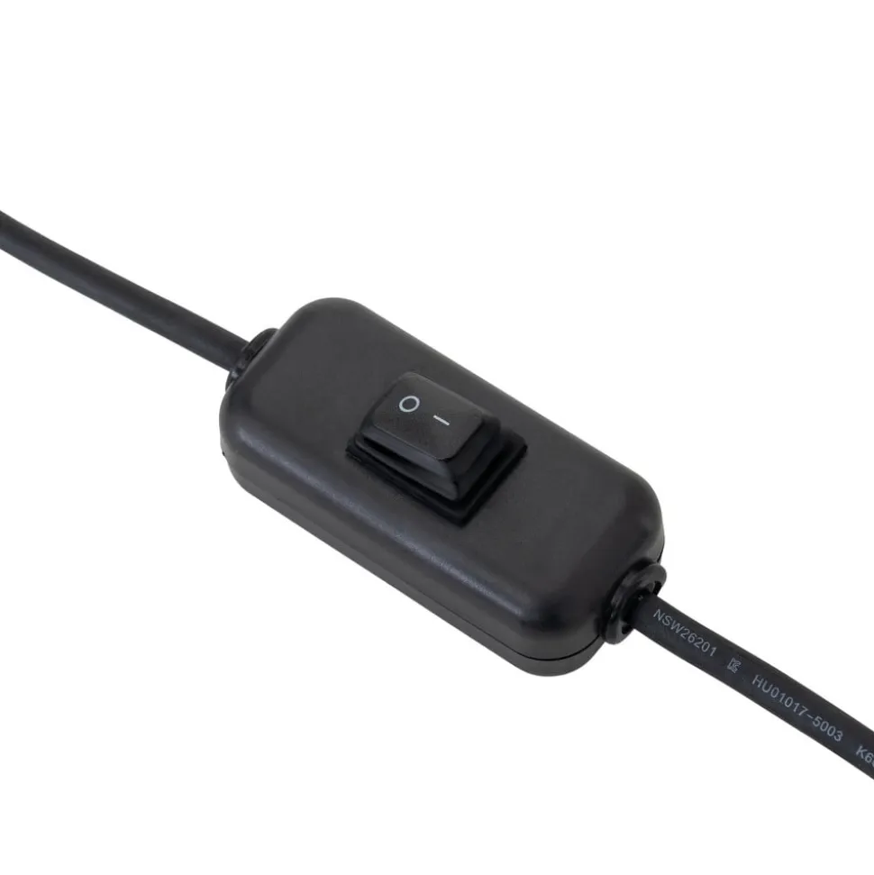 Lucande terrasselampe Marrin, sort, metal, Ø 46cm