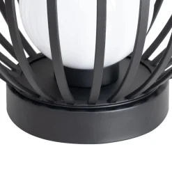 Lucande terrasselampe Marrin, sort, metal, Ø 46cm