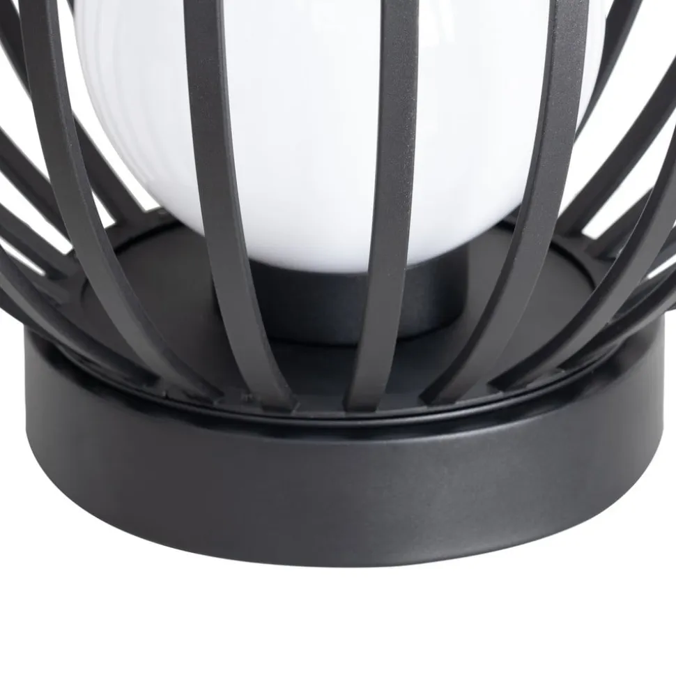 Lucande terrasselampe Marrin, sort, metal, Ø 46cm