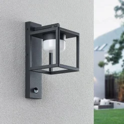 Lucande Timio udendørs væglampe, downlight, sensor, GX53, IP44