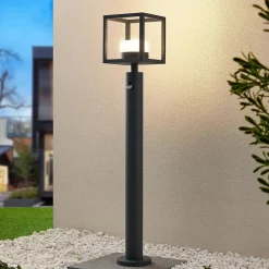 Lucande Timio vejlampe, 85 cm, bevægelsessensor, GX53, IP44