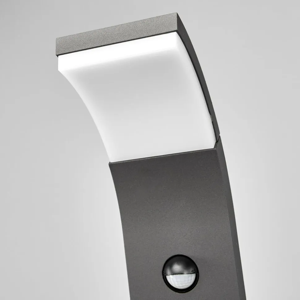 Lucande Timm LED-vejlampe, sensor, 100 cm, antracit, IP54