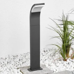 Lucande Timm LED-vejlampe, 60 cm, antracit, metal, IP54