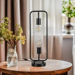 Lucande Tornike bordlampe, 2 lyskilder, jern