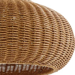 Lucande udendørs hængelampe Taniola, 2 lyskilder, beige, rattan, IP44