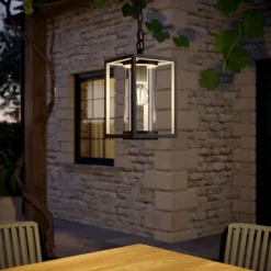 Lucande udendørs hængelampe Ferda, 25 cm, antracit, IP44