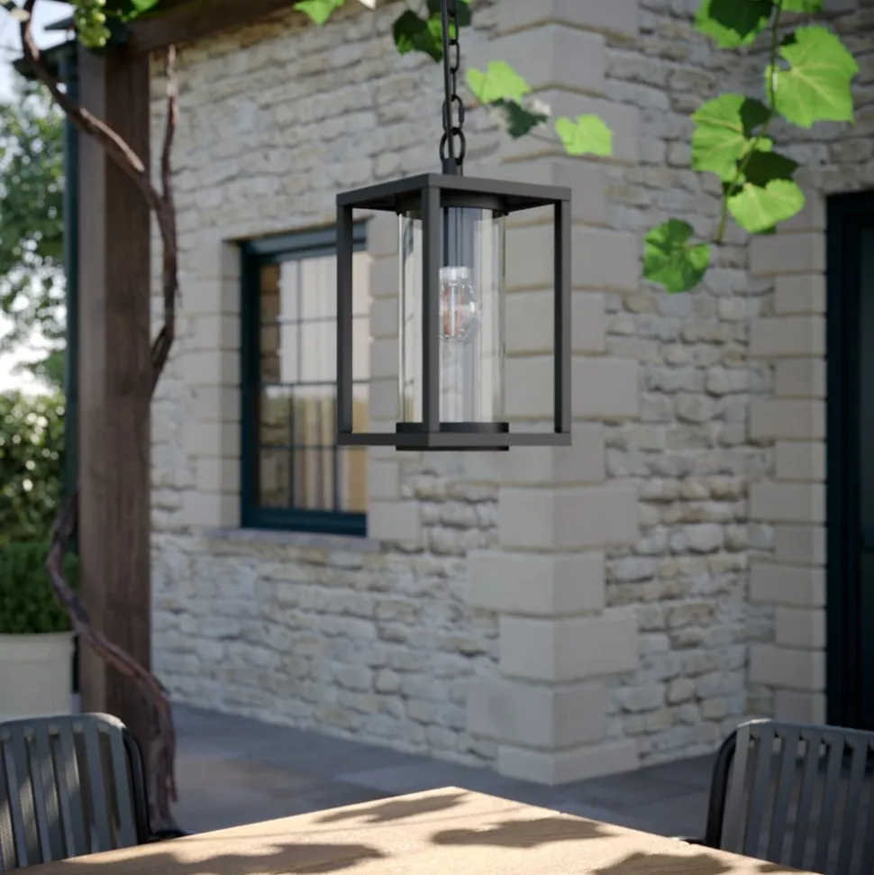 Lucande udendørs hængelampe Ferda, 25 cm, antracit, IP44