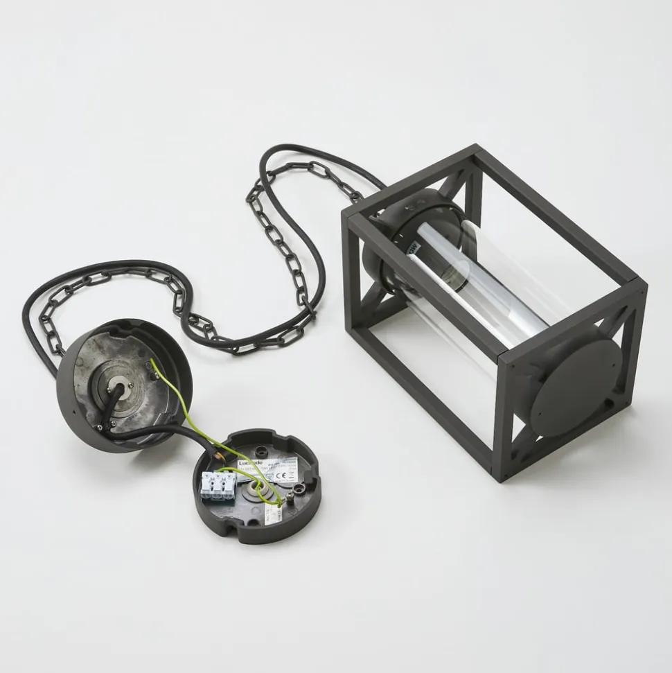 Lucande udendørs hængelampe Ferda, 25 cm, antracit, IP44