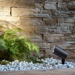 Lucande udendørs LED-spot Anton, jordspyd, antracit, metal