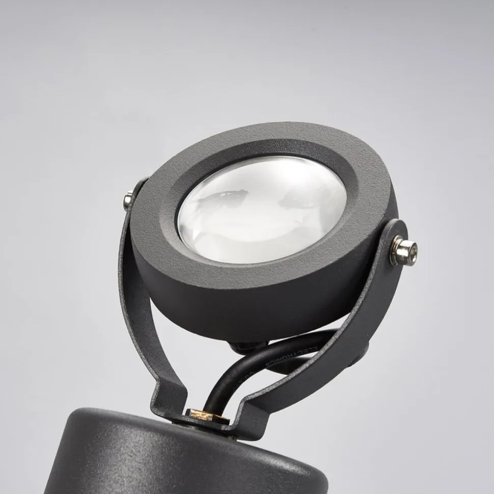 Lucande udendørs LED-spot Gavin, 33 cm, antracit, aluminium