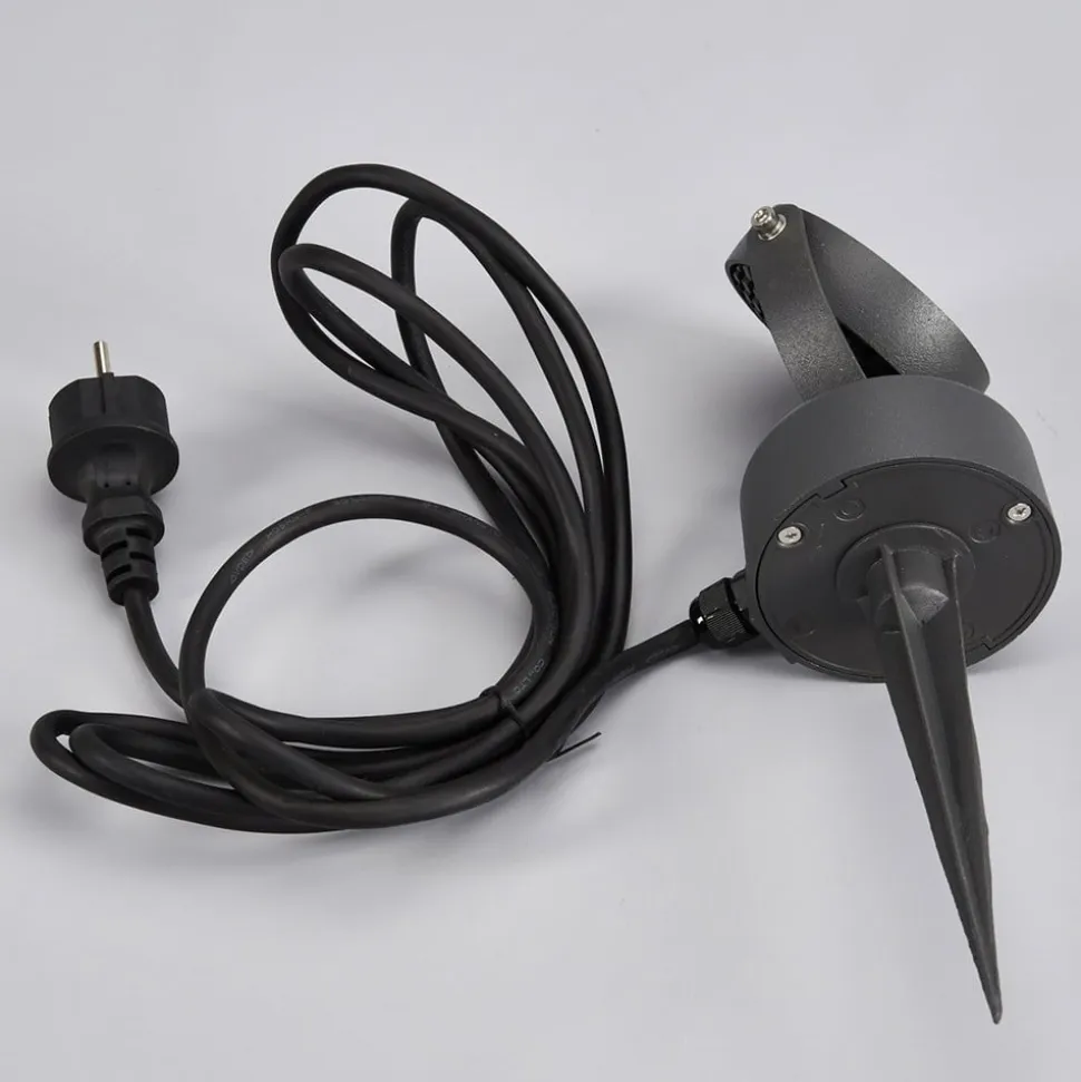 Lucande udendørs LED-spot Gavin, 33 cm, antracit, aluminium