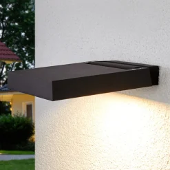 Lucande udendørs LED-spot Maica, antracit, drejelig, IP65