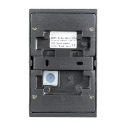 Lucande udendørs LED-væglampe Jale, 16 cm, antracit, aluminium