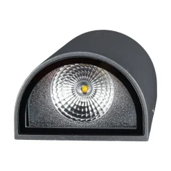 Lucande udendørs LED-væglampe Jale, 16 cm, antracit, aluminium