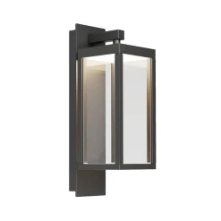 Lucande udendørs LED-væglampe Ferdinand, sæt med 2, grå, 38 cm