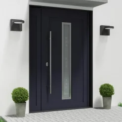 Lucande udendørs LED-væglampe Belna, metal, IP65, antracit