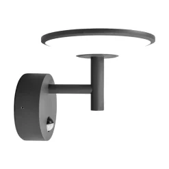 Lucande udendørs LED-væglampe Fenia, sensor, IP54, antracit