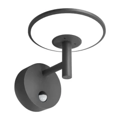 Lucande udendørs LED-væglampe Fenia, sensor, IP54, antracit