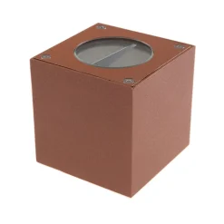 Lucande udendørs LED-væglampe Jarno, rust, metal, 9 cm