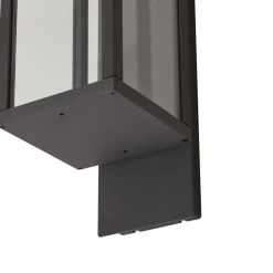 Lucande udendørs LED-væglampe Ferdinand, grå, metal, 38 cm