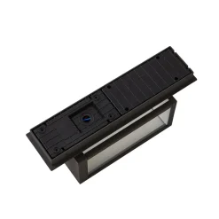 Lucande udendørs LED-væglampe Ferdinand, grå, metal, 38 cm