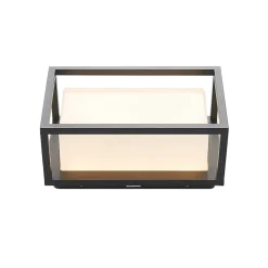 Lucande udendørs LED-væglampe Ilirian, antracit, aluminium, 15 cm