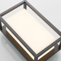 Lucande udendørs LED-væglampe Ilirian, antracit, aluminium, 15 cm