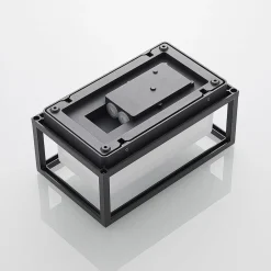 Lucande udendørs LED-væglampe Ilirian, antracit, aluminium, 15 cm