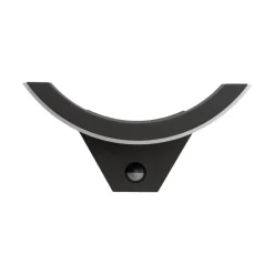 Lucande udendørs LED-væglampe Halv, sensor, antracit, IP54