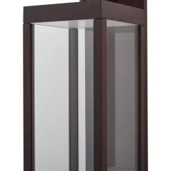 Lucande udendørs LED-væglampe Ferdinand, rust, sensor, IP54