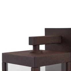 Lucande udendørs LED-væglampe Ferdinand, rust, sensor, IP54