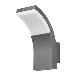 Lucande udendørs LED-væglampe Timm, 20 cm, antracit, IP54