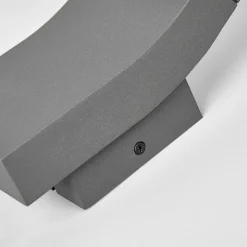 Lucande udendørs LED-væglampe Timm, 20 cm, antracit, IP54